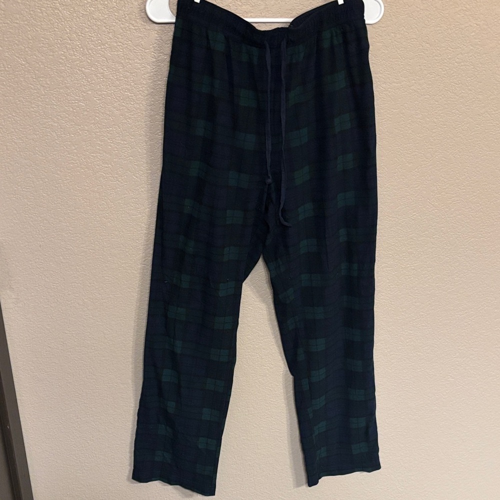 Men's Black and Green Plaid Pants